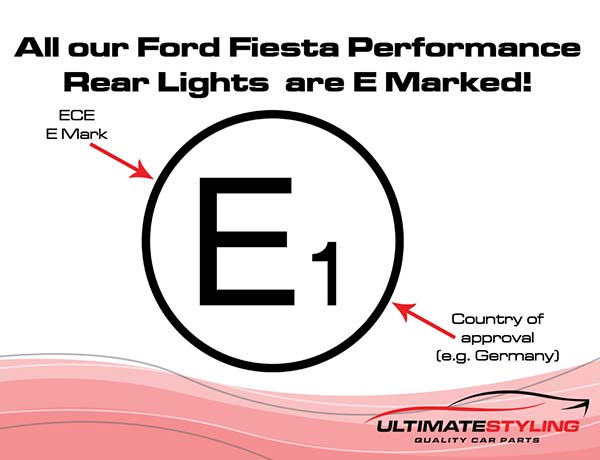 Ford Fiesta custom rear tail lights certification