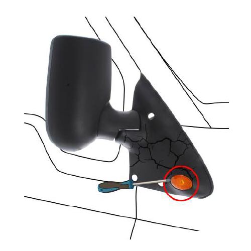 How to Replace a Ford Transit Wing Mirror, Step 3