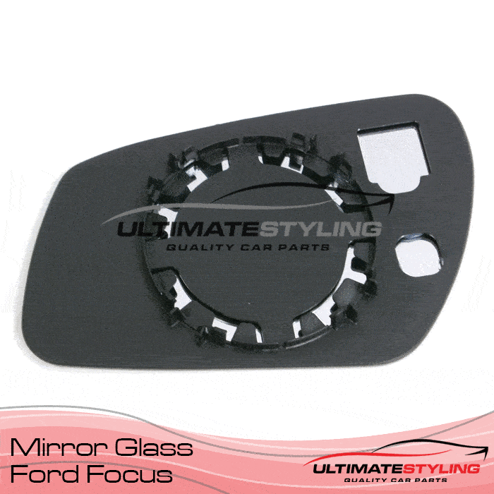 Front & Rear view of a Ford Fiesta wing mirror glass replacement