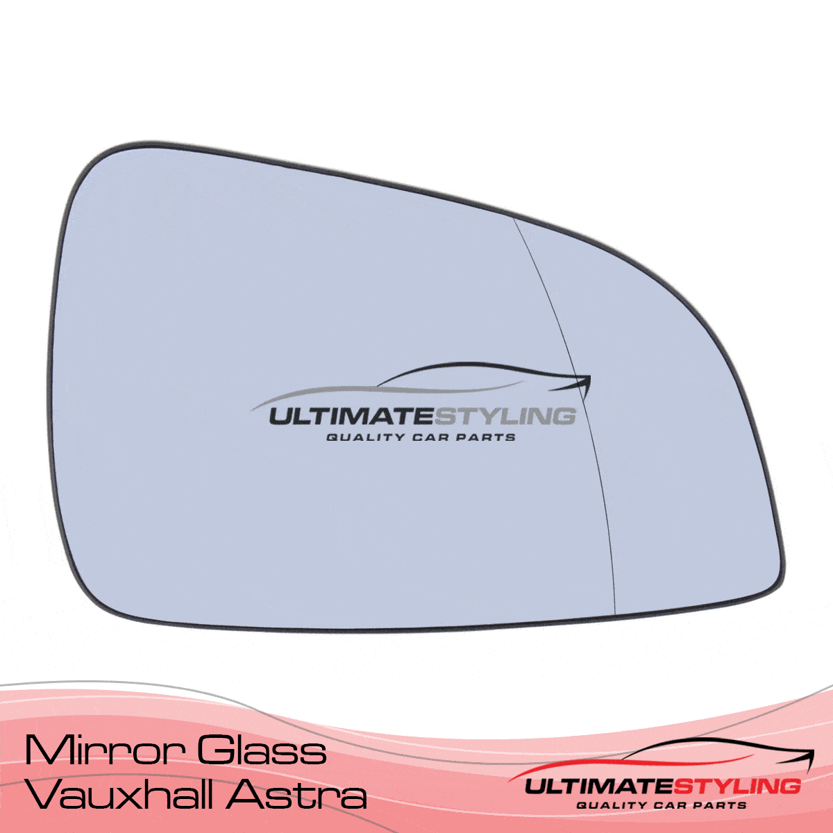 36Front & back view of driver side Vauxhall Astra wing mirror glass