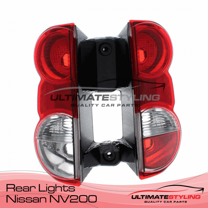 360 degree view of Nissan NV200 rear lights