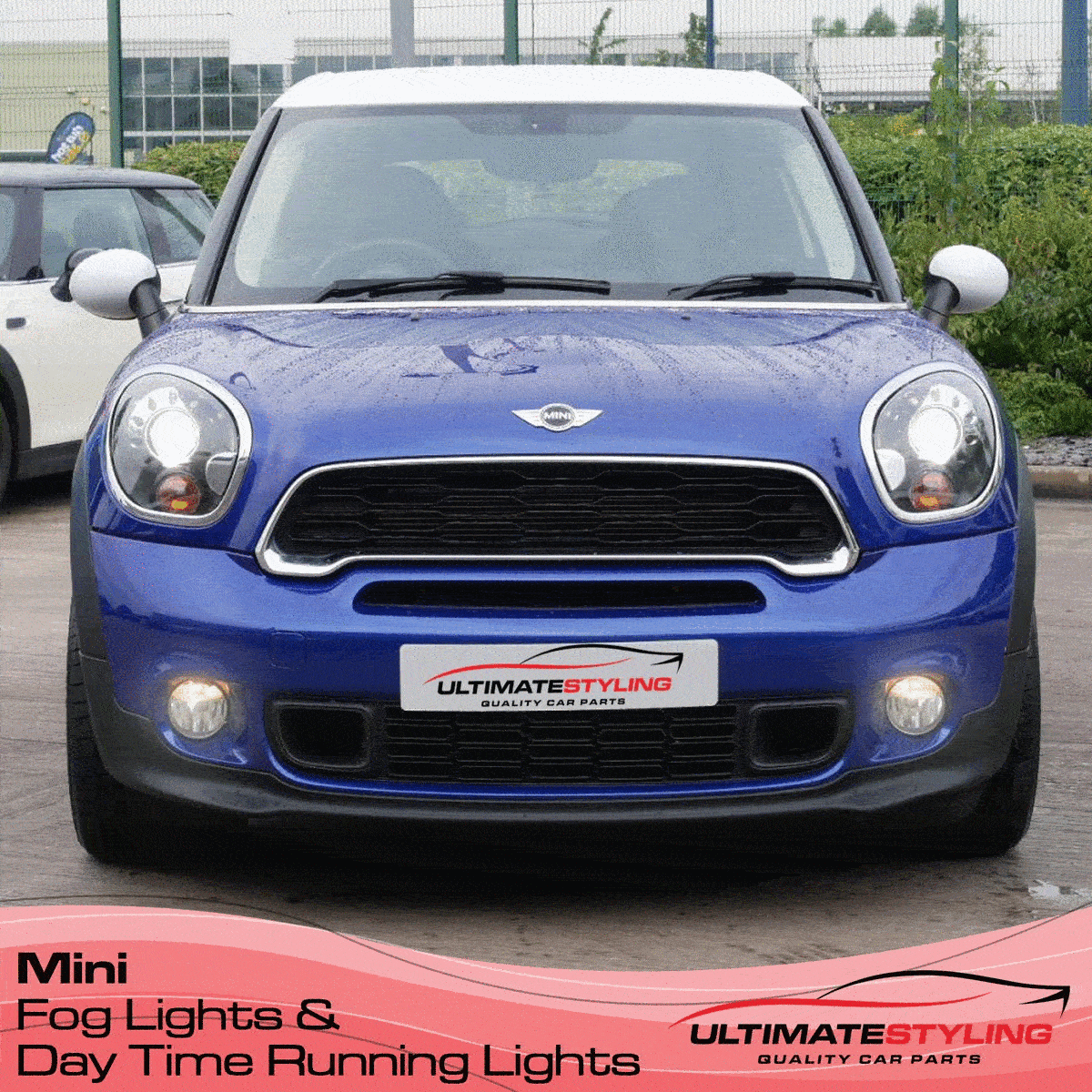 Mini replacement fog lights animation