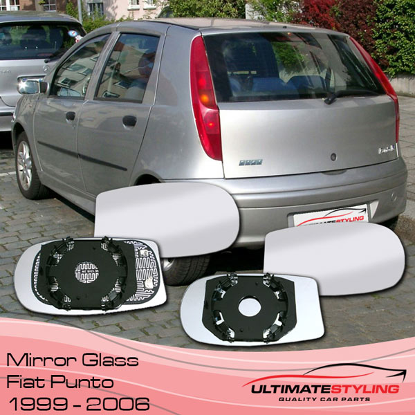 Fiat Punto wing mirror glass 1999-2006