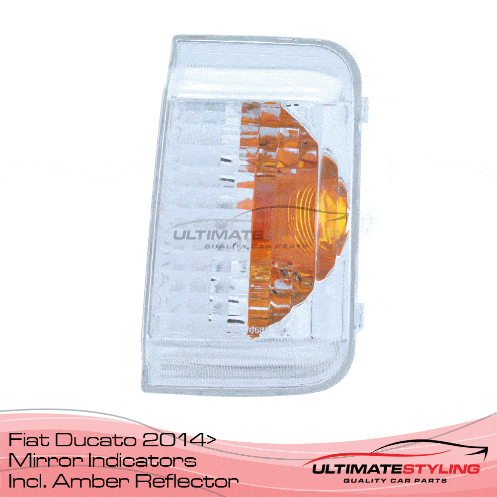Fiat Ducato Wing mirror indicator - Clear & amber lens