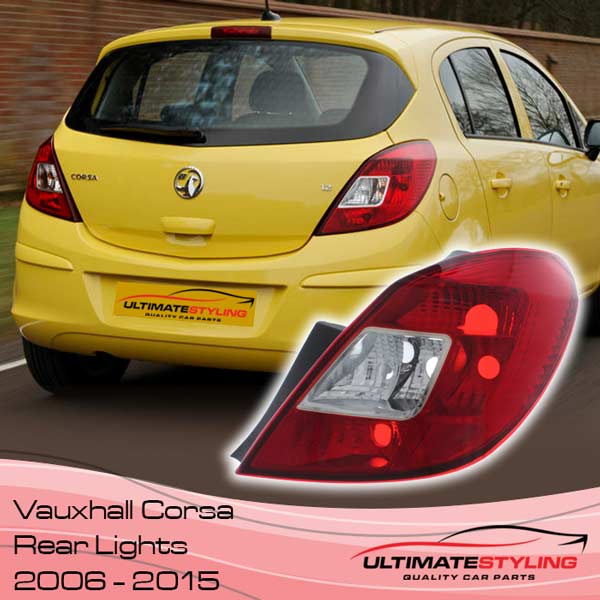 Vauxhall Corsa Rear Lights, including Corsa Corsa D & Corsa E