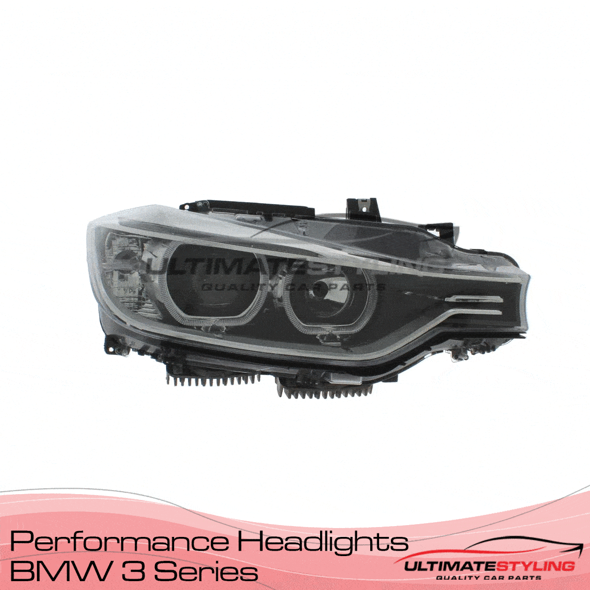 360 view of a BMW 3 series LED headlight upgrade