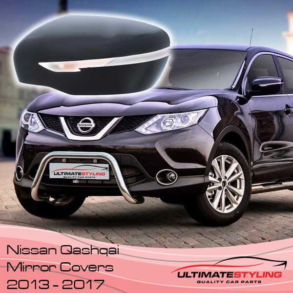Replacement for Nissan Qashqai J10 2007‑2014 Side View Mirror Cover, Door  Mirror Cover Wing Mirror Cover Rearview Mirror Housing Grey (Right Side)