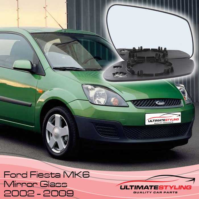 Hajus Right Side Exterior Mirror For Ford Fiesta MK6 (LHD) - Heated, Adjustable, Primed Grey