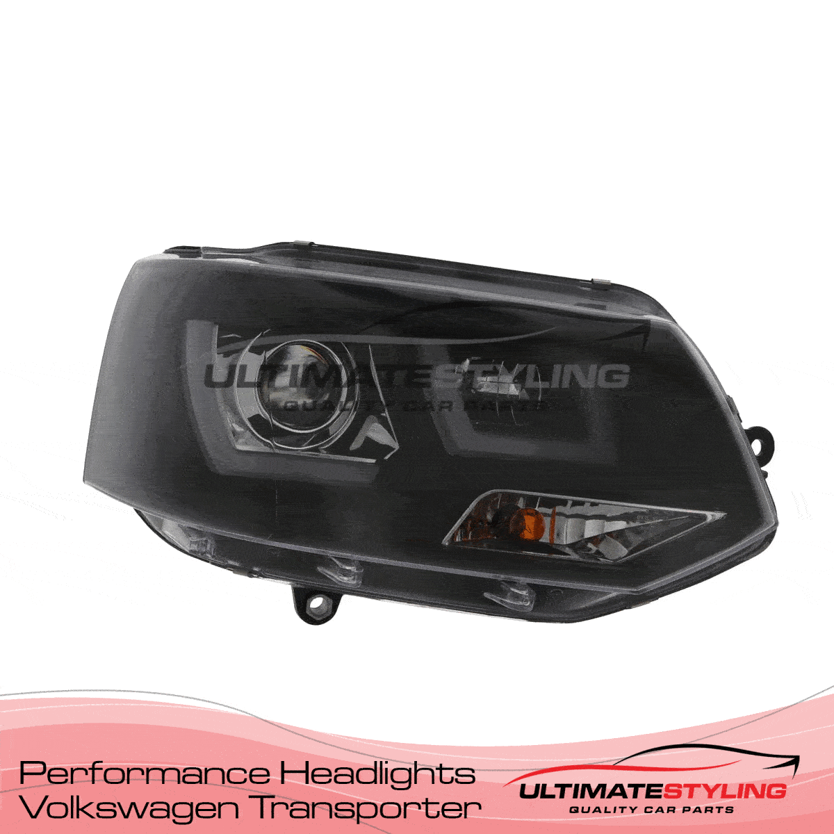 360 view of a VW Transporter aftermarket headlight upgrade