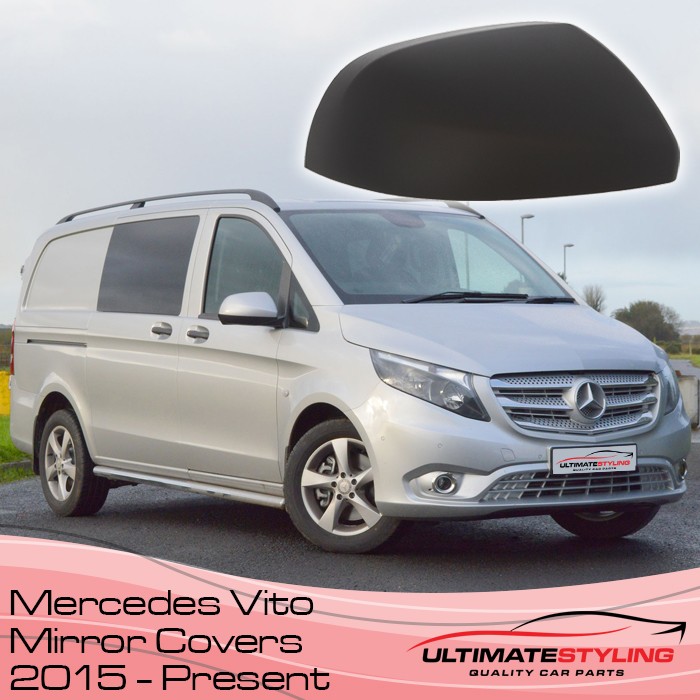 Stainless Steel Mirror Covers Mercedes Vito 2011-14 - Vanstyle