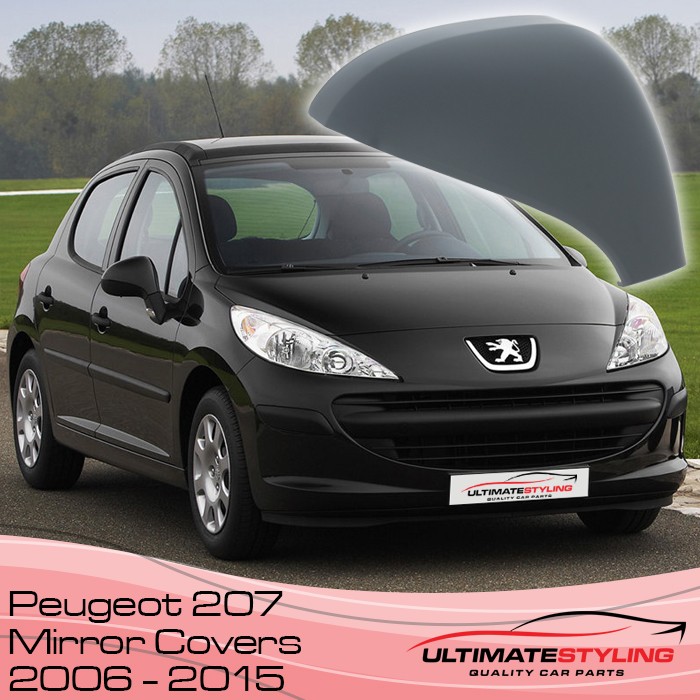 Drivers wing mirror cover for the Peugeot 207