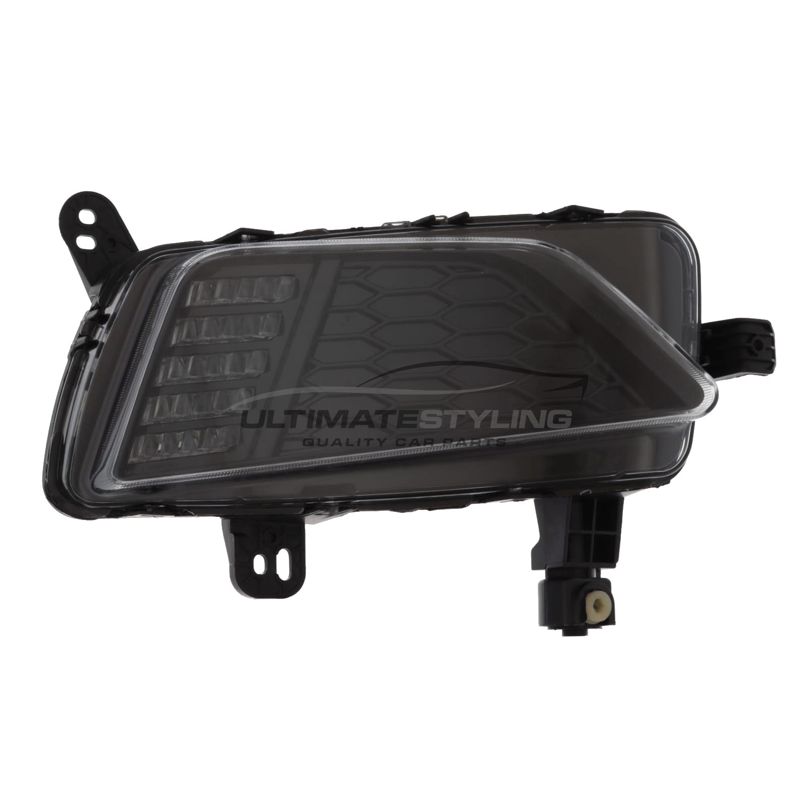 VW Polo Mk6 2017-2022 - LED Daytime Running Light - Black Inner - Includes LED Bulbs - Drivers Side Right Hand