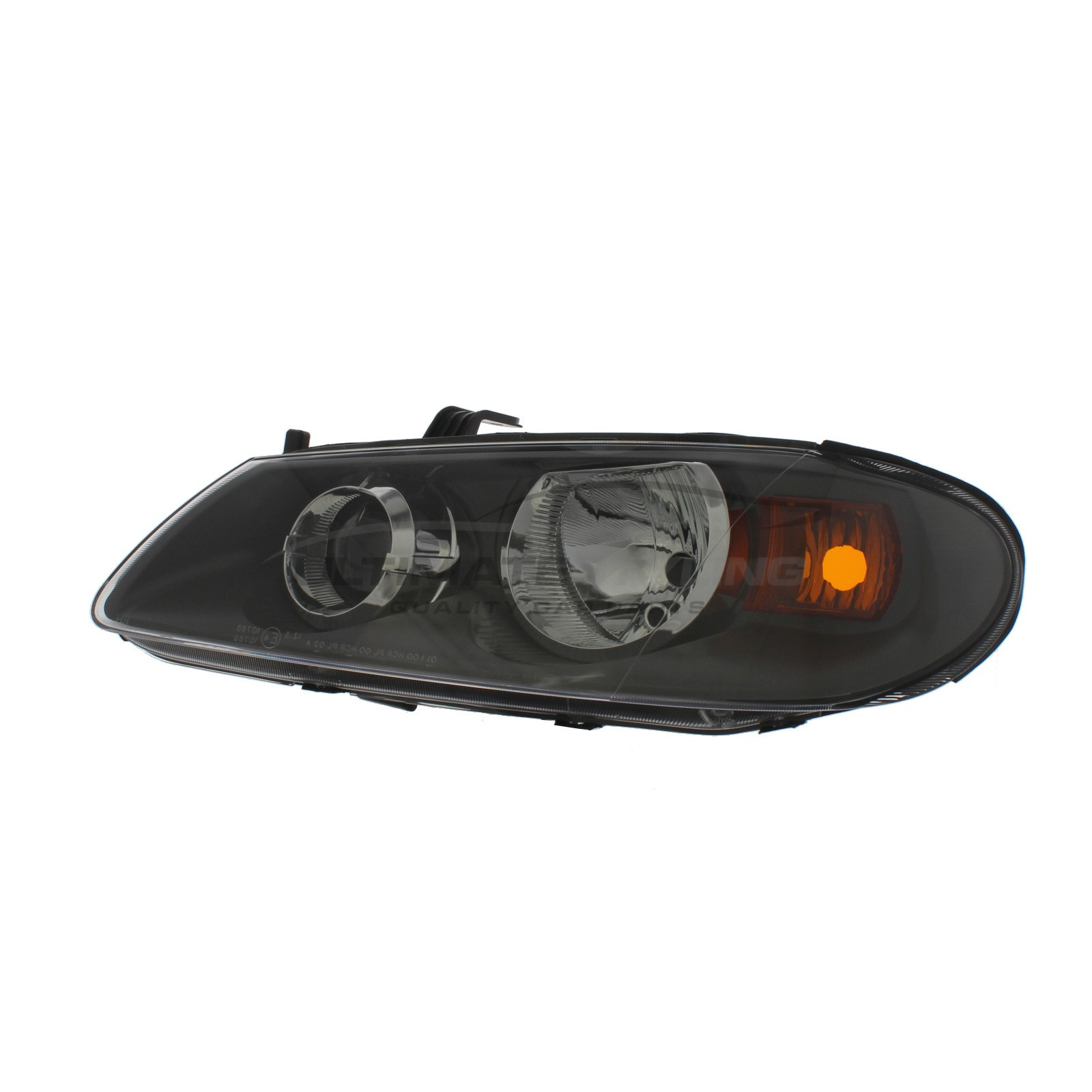 Nissan Almera 2003-2006 Halogen, Electric Without Motor, Grey Headlight / Headlamp Including Amber Indicator Passengers Side (LH)