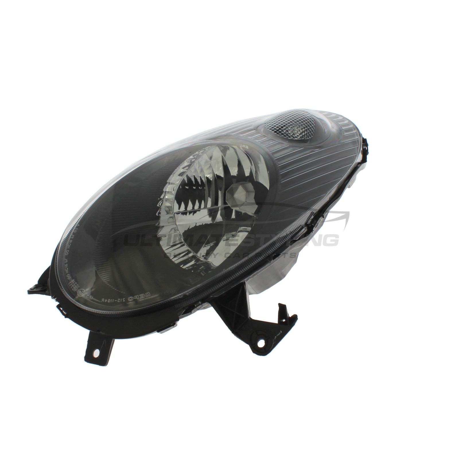 Nissan Micra 2003-2007 Halogen, Electric Without Motor, Black Headlight / Headlamp Passengers Side (LH)