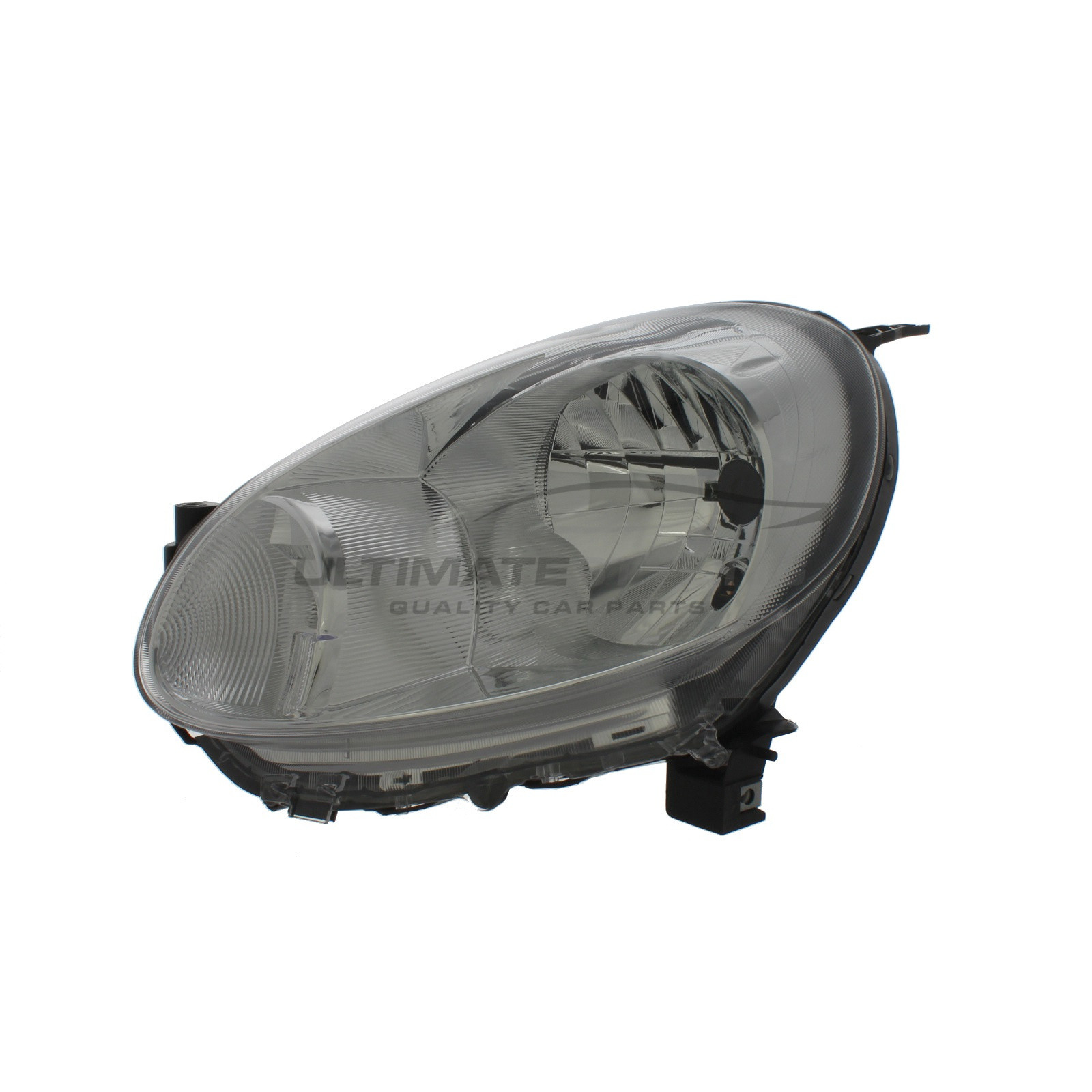 Nissan Micra 2010-2013 Halogen, Electric Without Motor, Chrome Headlight / Headlamp Passengers Side (LH)