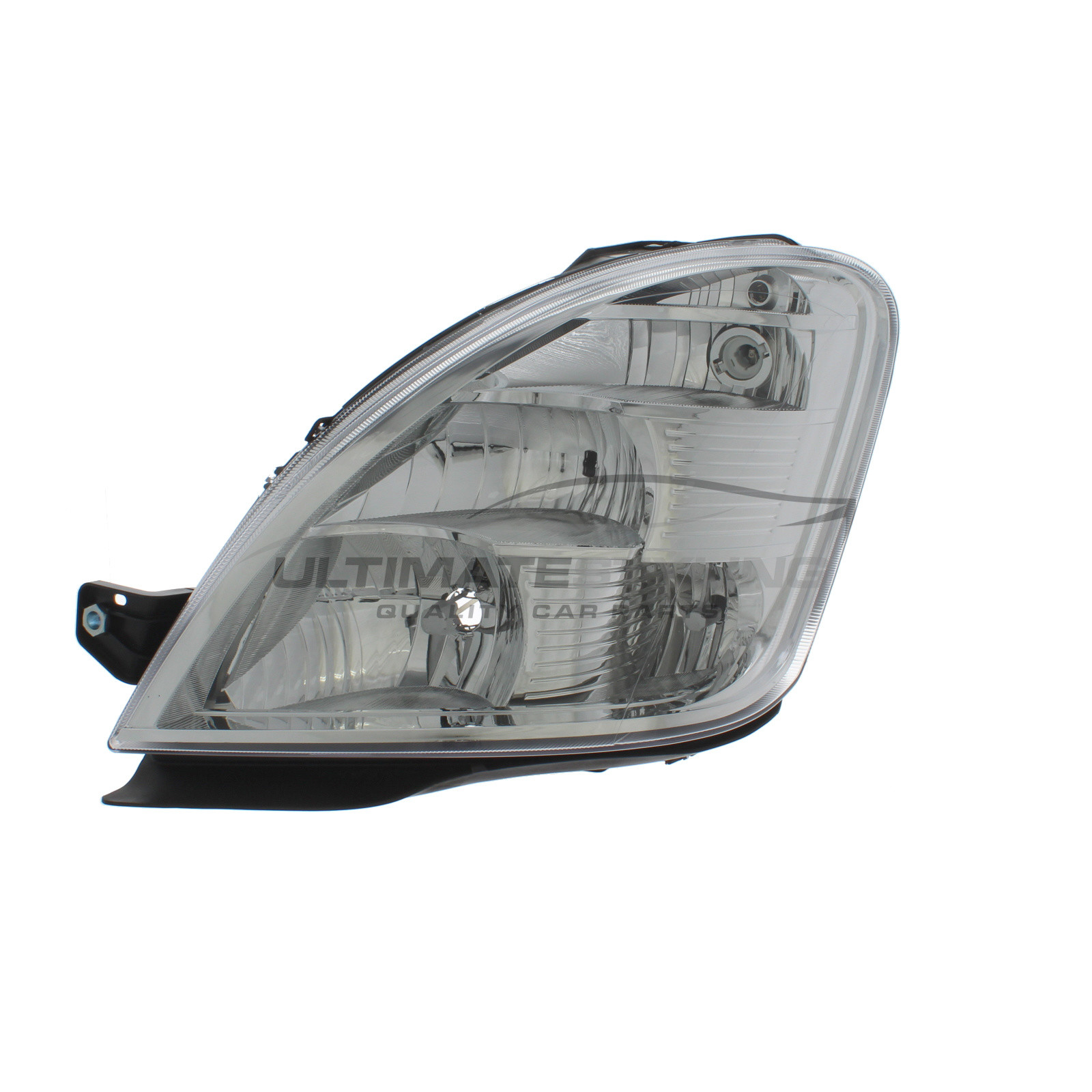 Iveco Daily 2006-2011 Halogen, Electric With Motor, Chrome Headlight / Headlamp Including Clear Indicator, With Fog Lamp Passengers Side (LH)