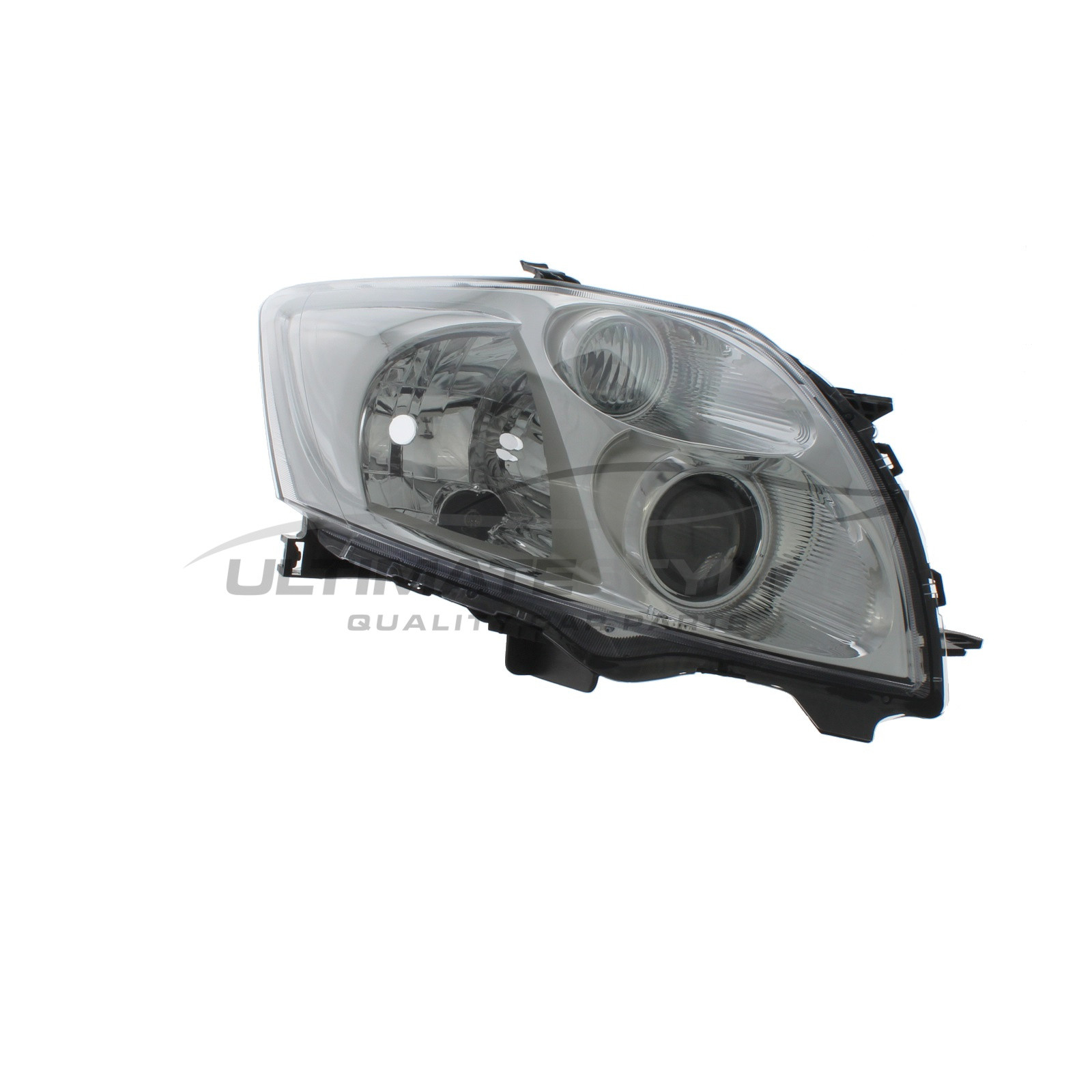 Toyota Auris 2006-2010 Halogen, Electric Without Motor, Chrome Headlight / Headlamp Drivers Side (RH)