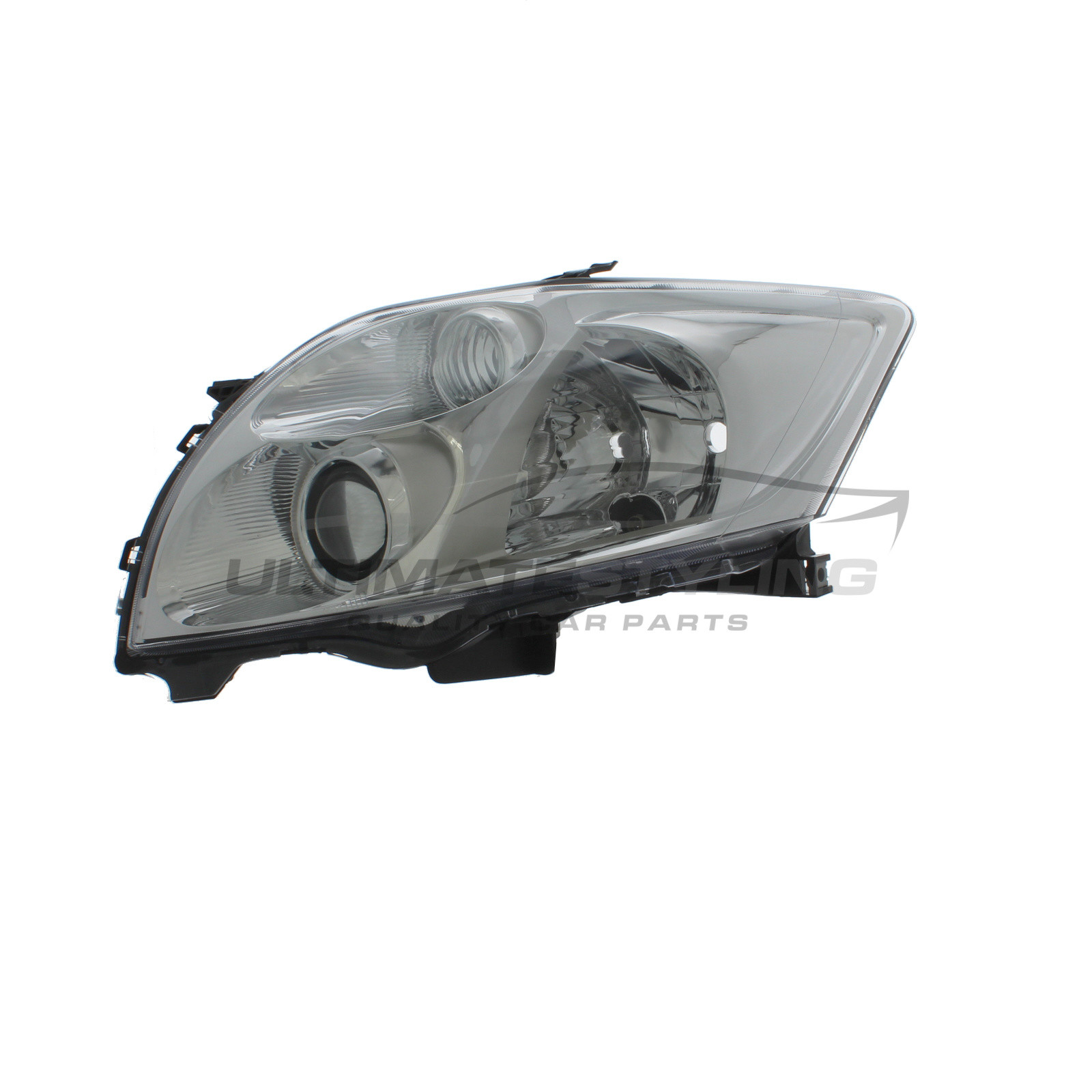 Toyota Auris 2006-2010 Halogen, Electric Without Motor, Chrome Headlight / Headlamp Passengers Side (LH)