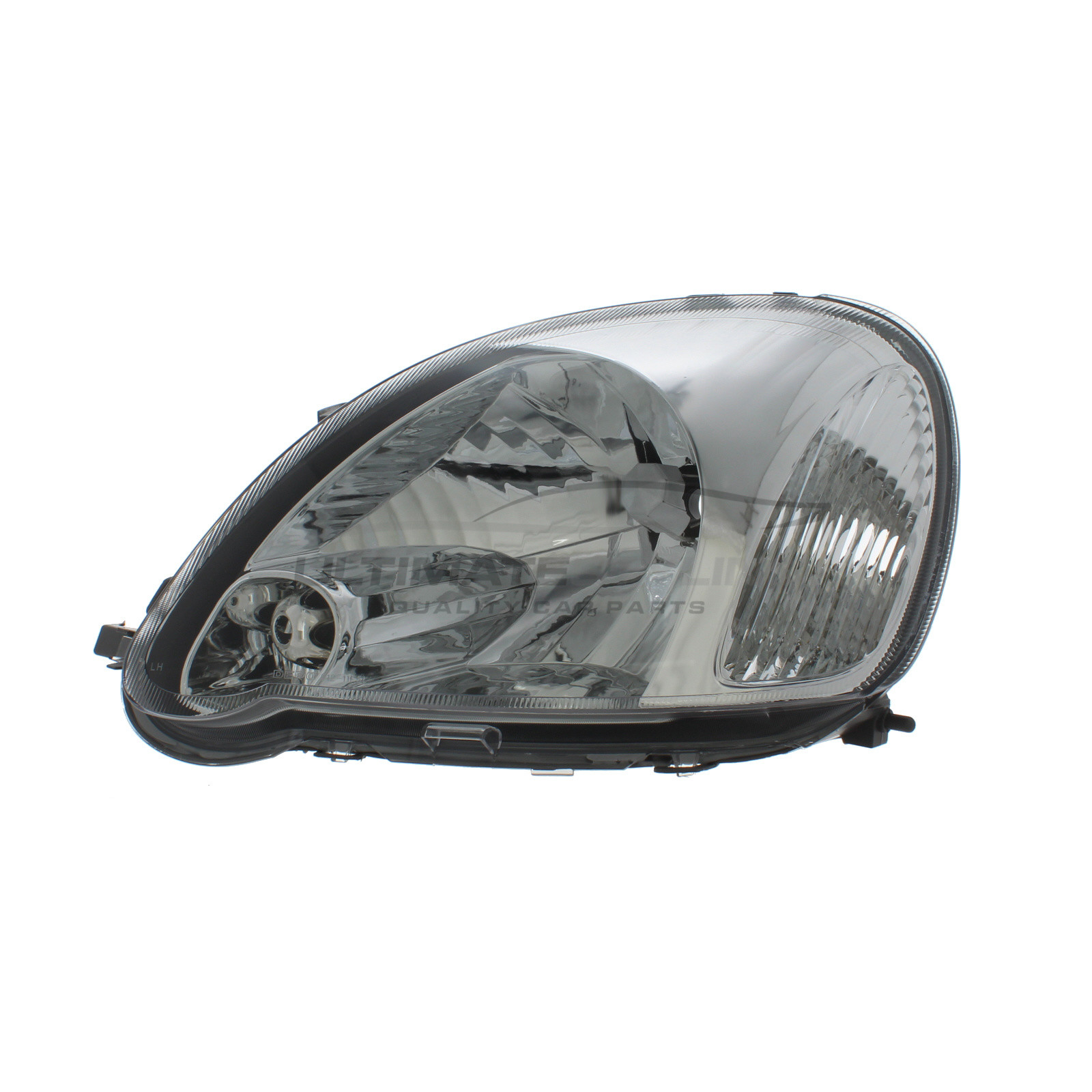 Toyota Yaris 2003-2006 Halogen, Electric Without Motor, Chrome Headlight / Headlamp Passengers Side (LH)