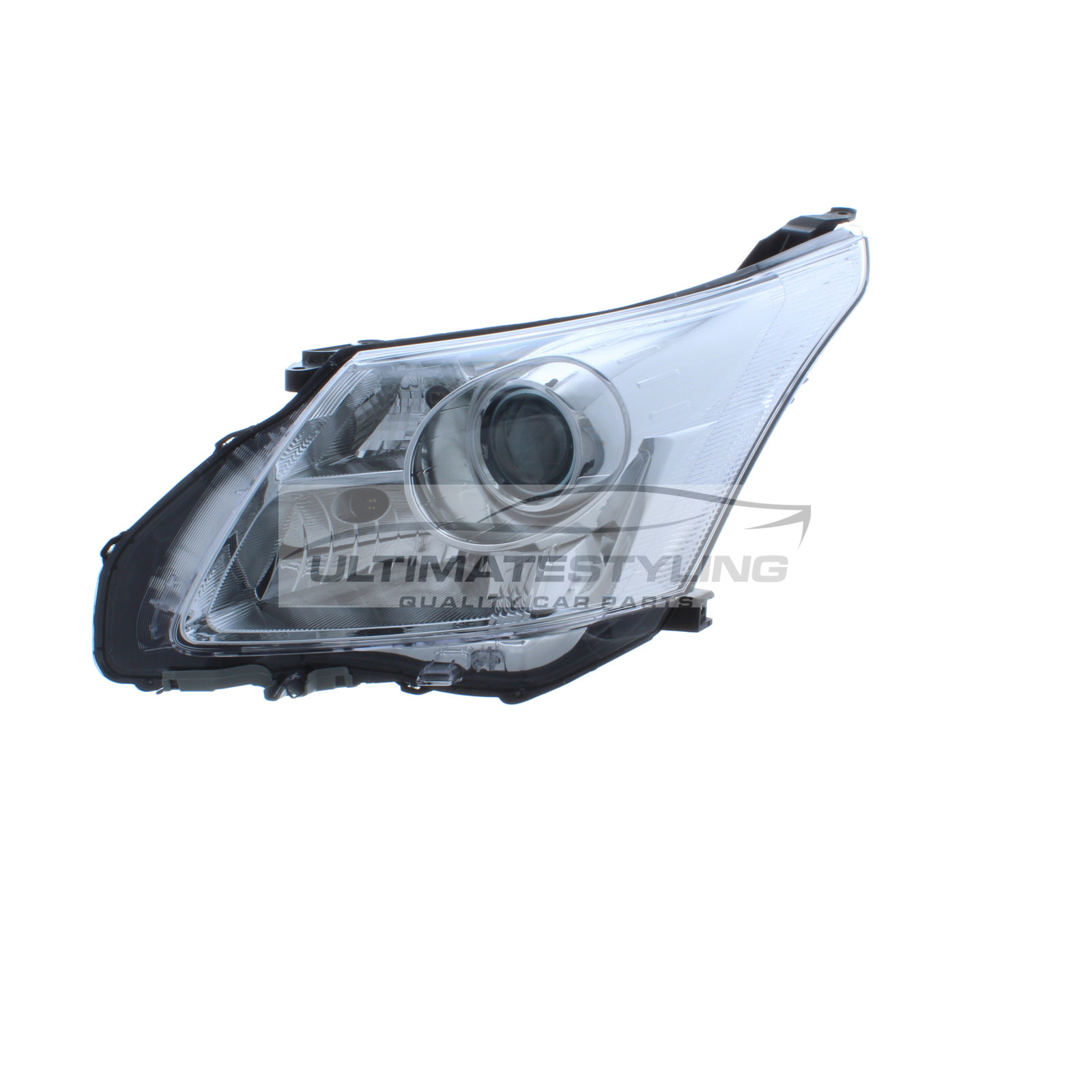Toyota Avensis 2009-2011 Halogen, Electric Without Motor, Chrome Headlight / Headlamp Passengers Side (LH)