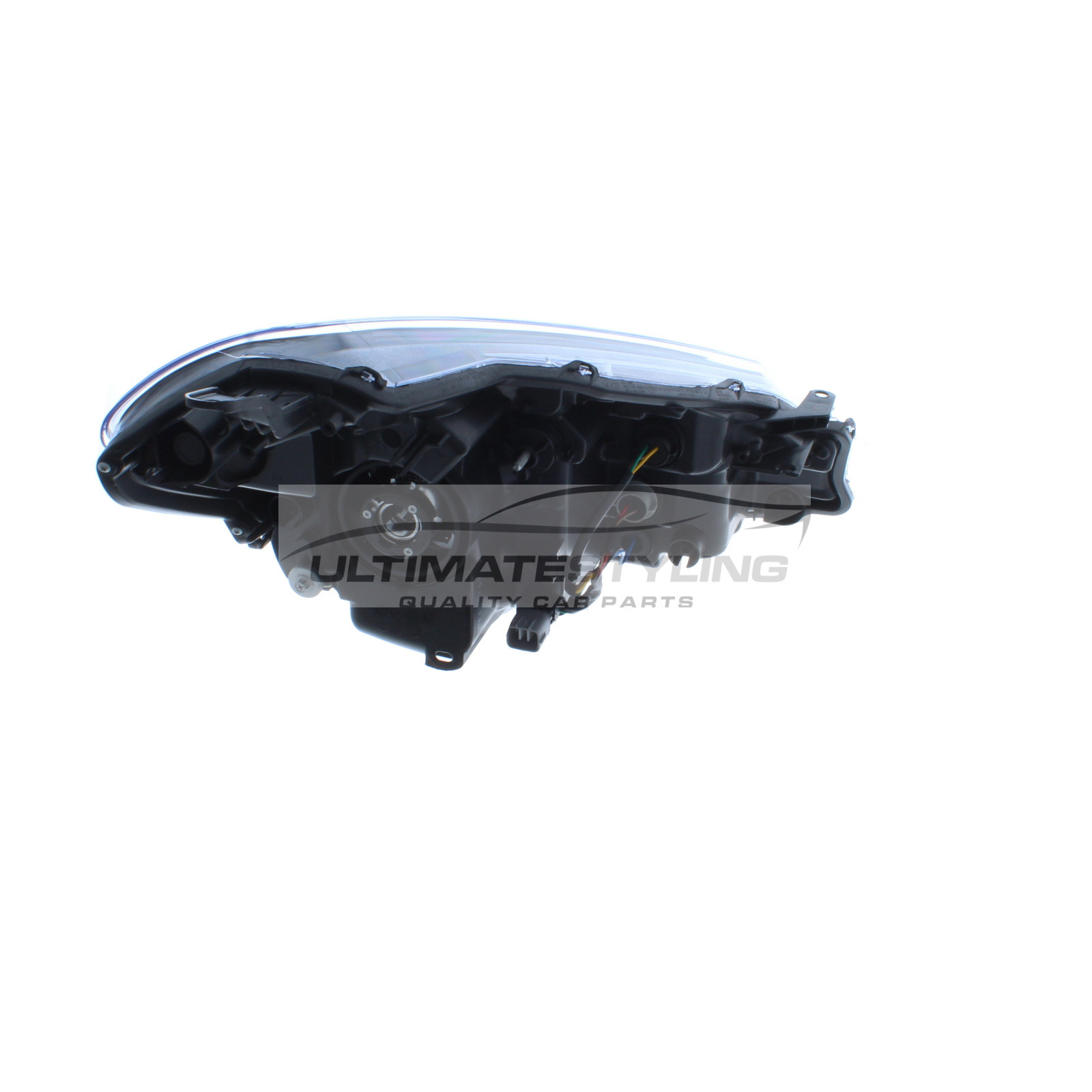 Toyota Yaris 2014-2017 Halogen, Electric Without Motor, Black Headlight / Headlamp (Projector Type) Passengers Side (LH)