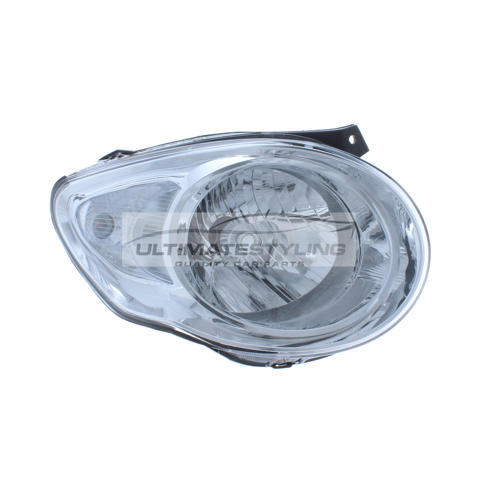 Kia Picanto 2007-2011 Halogen, Electric With Motor, Chrome Headlight / Headlamp Drivers Side (RH)
