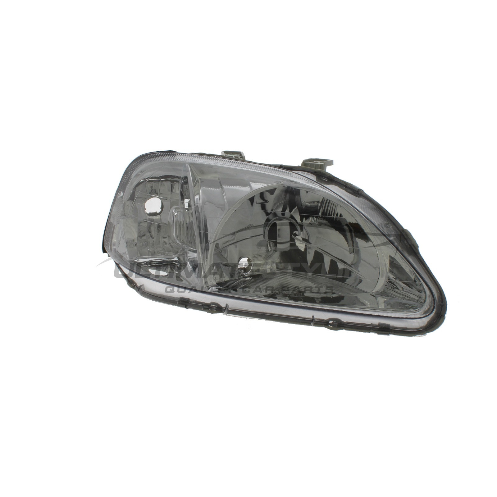 Honda Civic 1999-2001 Halogen, Manual Without Motor, Chrome Headlight / Headlamp Drivers Side (RH)