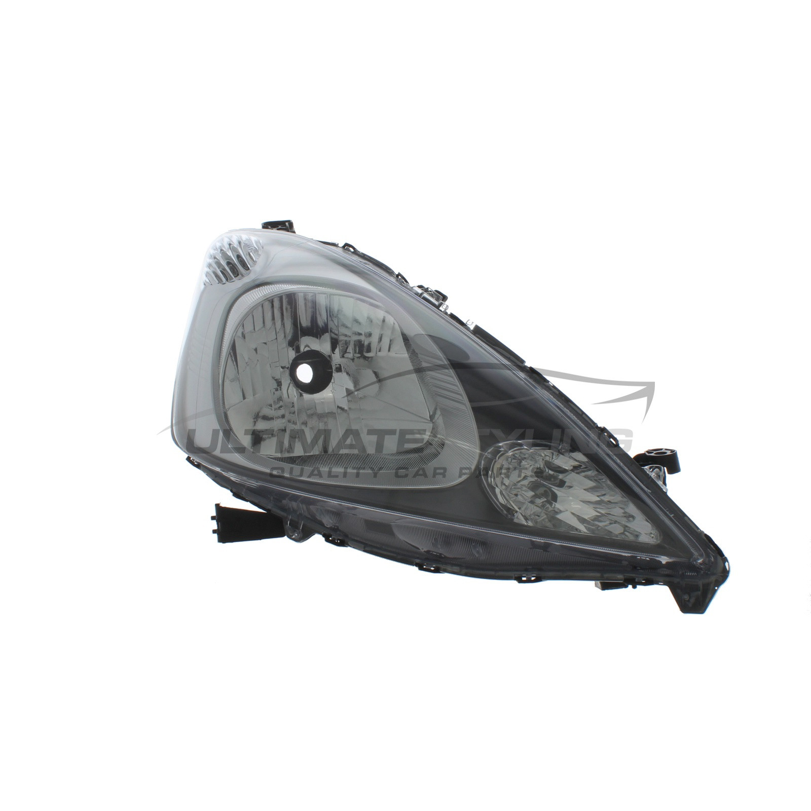 Honda Jazz 2008-2011 Halogen, Electric Without Motor, Chrome Headlight / Headlamp Drivers Side (RH)