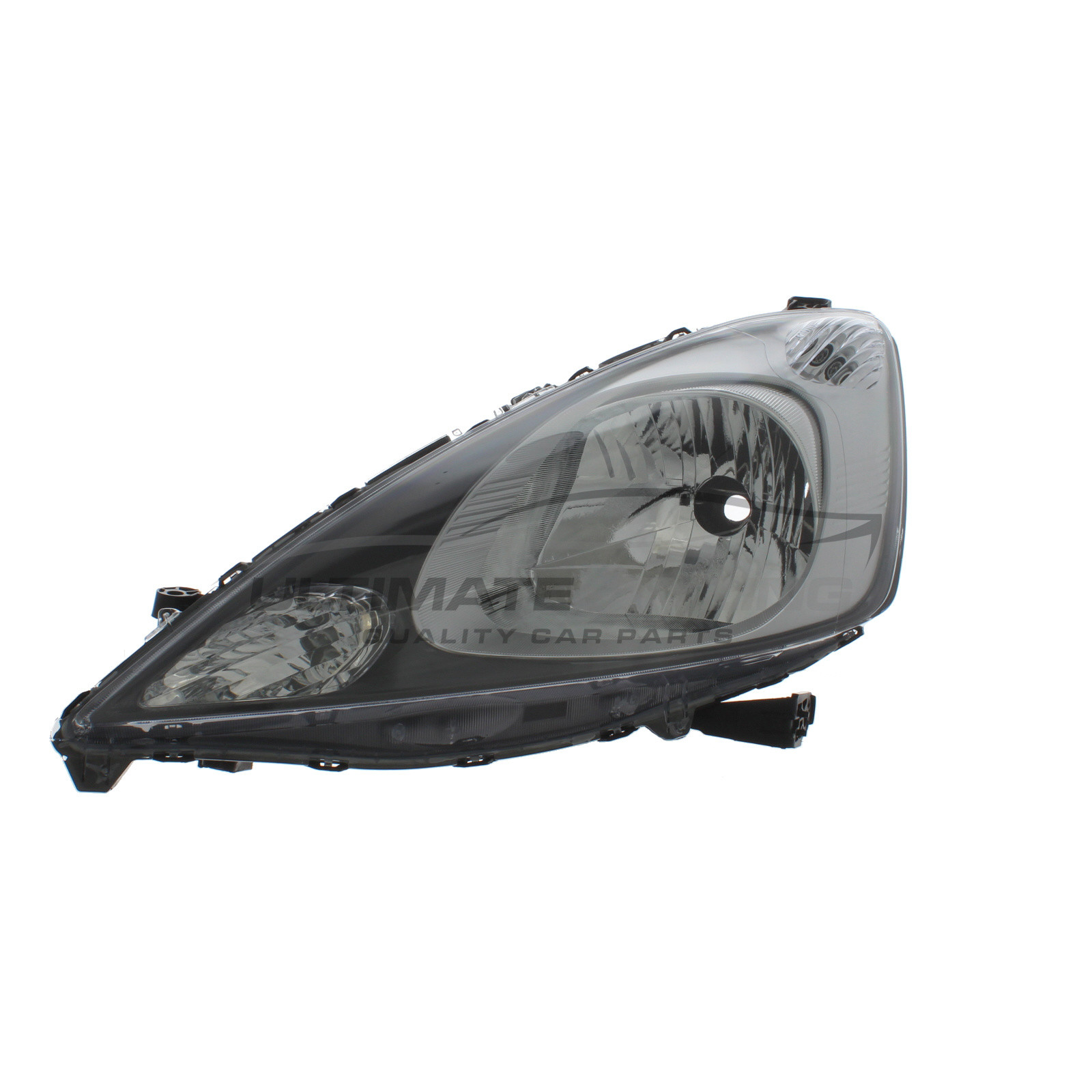 Honda Jazz 2008-2011 Halogen, Electric Without Motor, Chrome Headlight / Headlamp Passengers Side (LH)