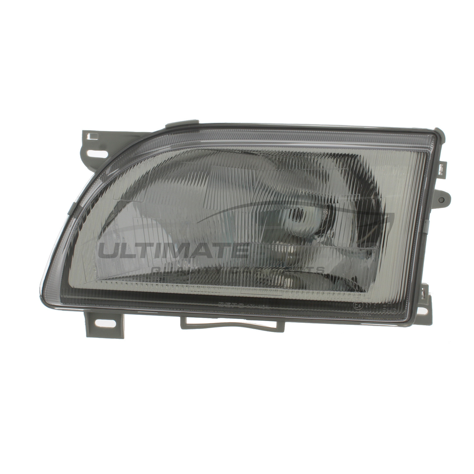 Ford Tourneo Transit 1994-2000, Transit 1994-2000 Halogen, Manual Without Motor, Chrome Headlight / Headlamp (Plastic Lens) Passengers Side (LH)