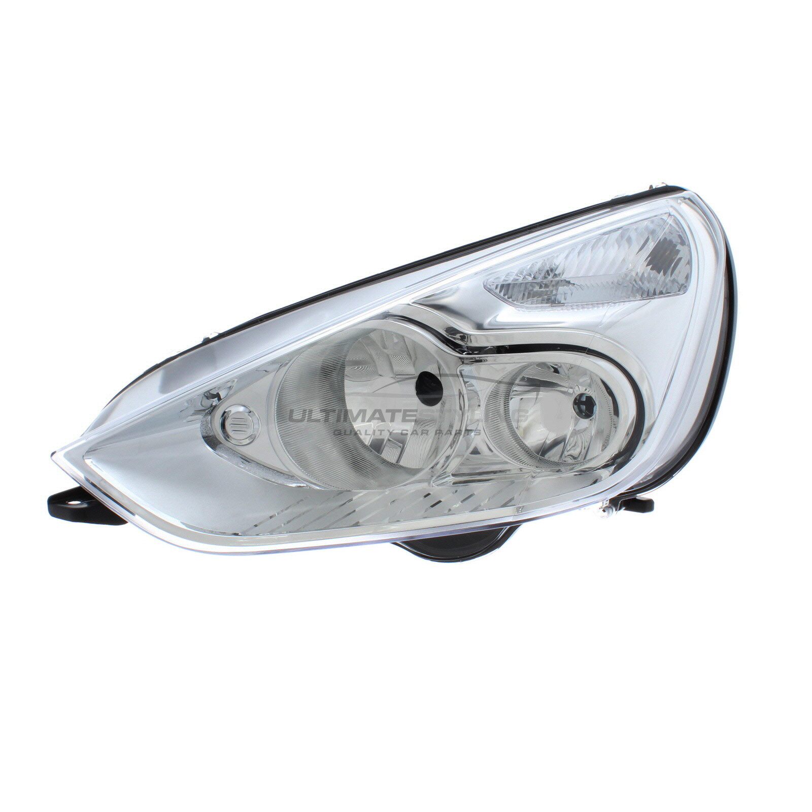 Ford Galaxy 2006-2015, S-MAX 2006-2015 Halogen, Electric With Motor, Chrome Headlight / Headlamp Passengers Side (LH)