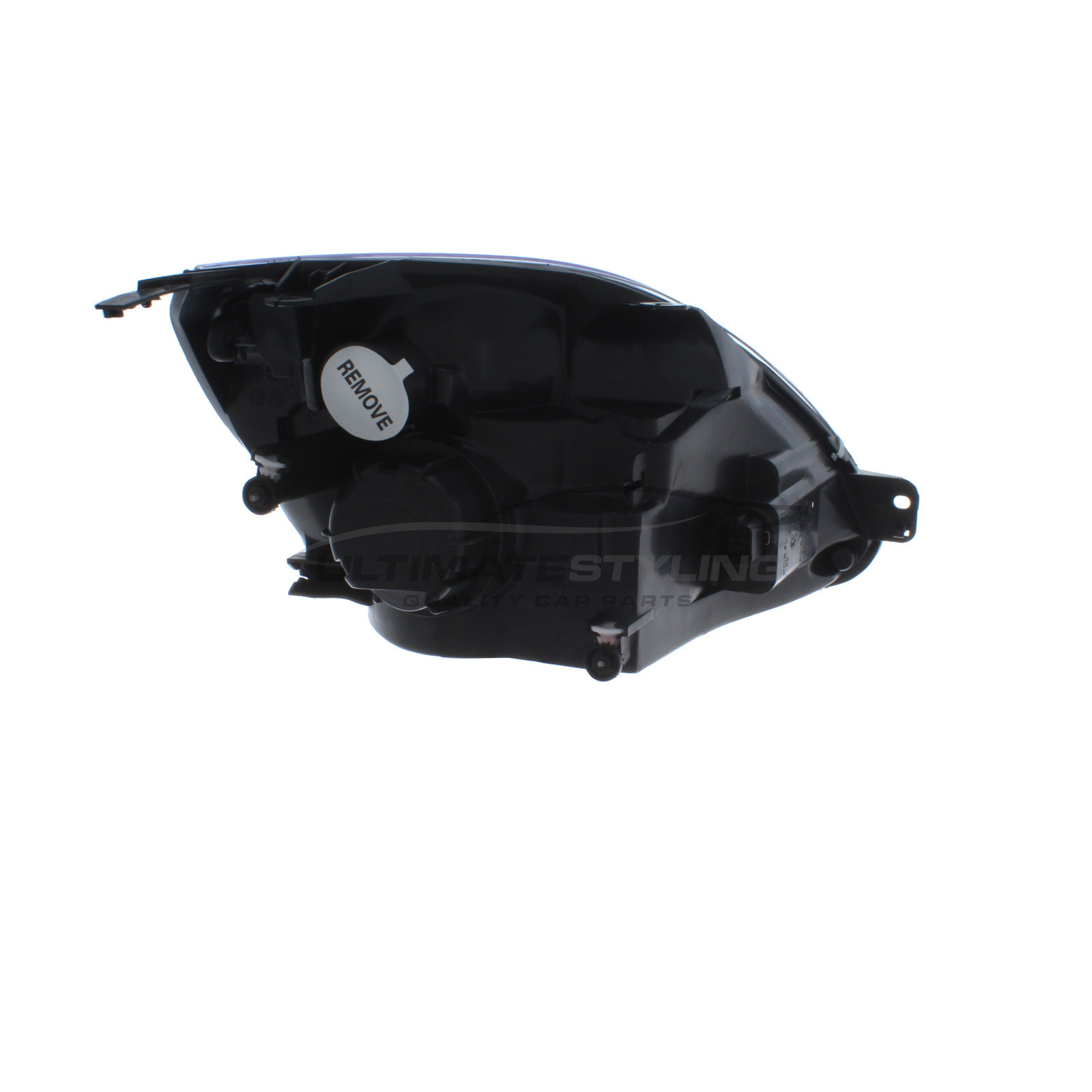 Ford Fiesta 2002-2005 Halogen, Electric With Motor, Chrome Headlight / Headlamp Including Clear Indicator Passengers Side (LH)