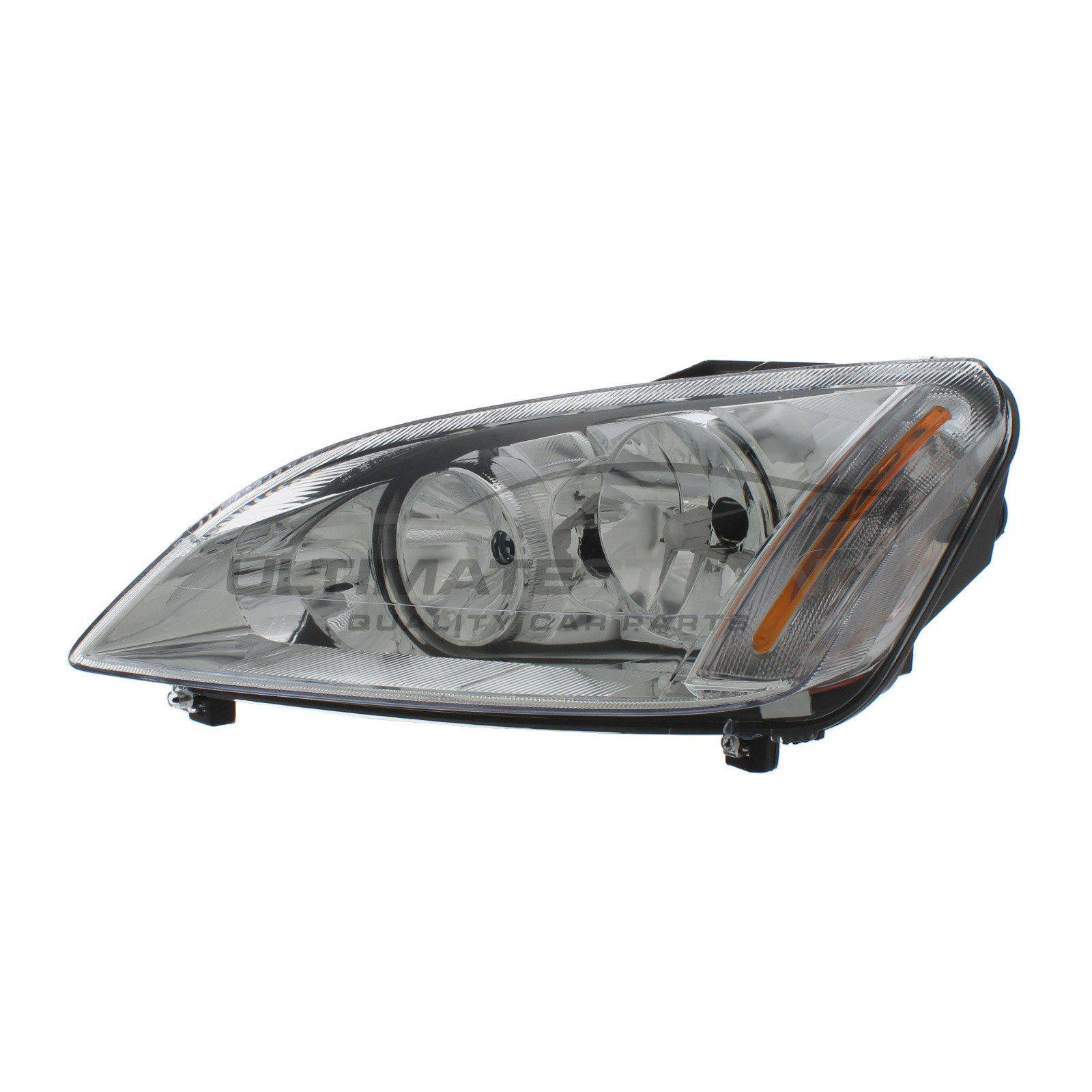 Ford Focus C-MAX 2003-2007 Halogen, Electric Without Motor, Chrome Headlight / Headlamp Passengers Side (LH)
