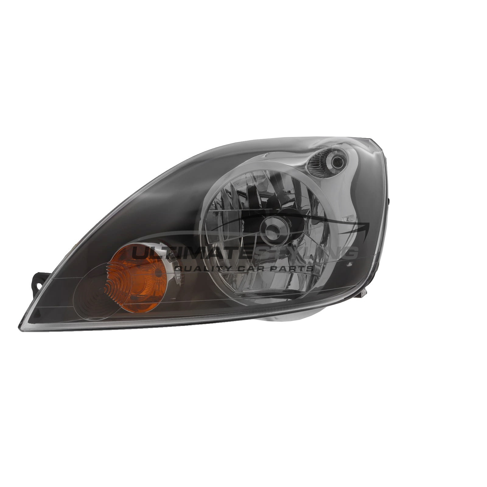 Ford Fiesta 2005-2009 Halogen, Electric With Motor, Grey Inner Headlight / Headlamp Including Amber Indicator Passengers Side (LH)