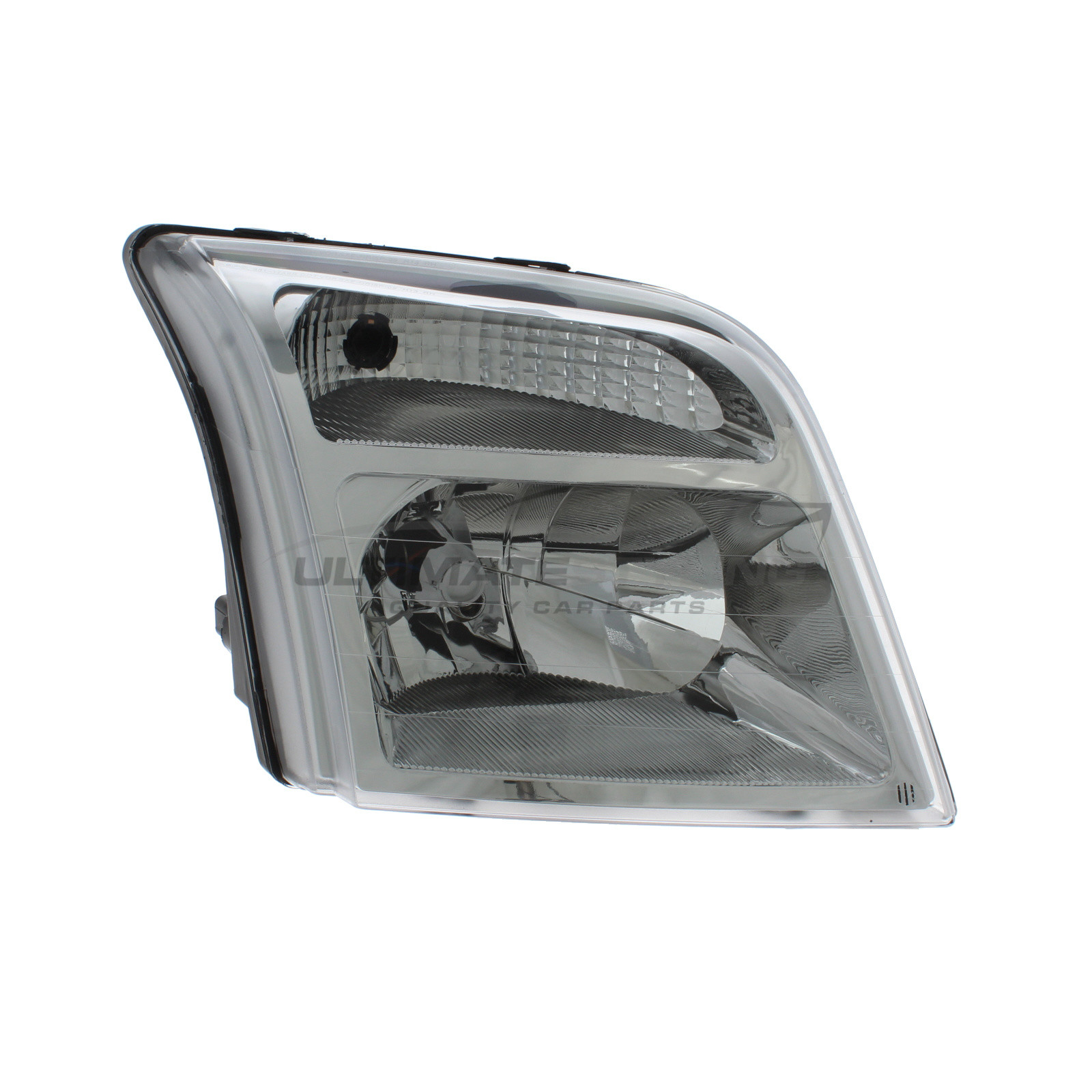 Ford Tourneo Connect 2002-2013, Transit Connect 2002-2013 Halogen, Electric With Motor, Chrome Headlight / Headlamp Drivers Side (RH)