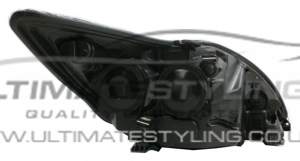 Ford Focus 2008-2011 Halogen, Electric With Motor, Chrome Headlight / Headlamp Passengers Side (LH)