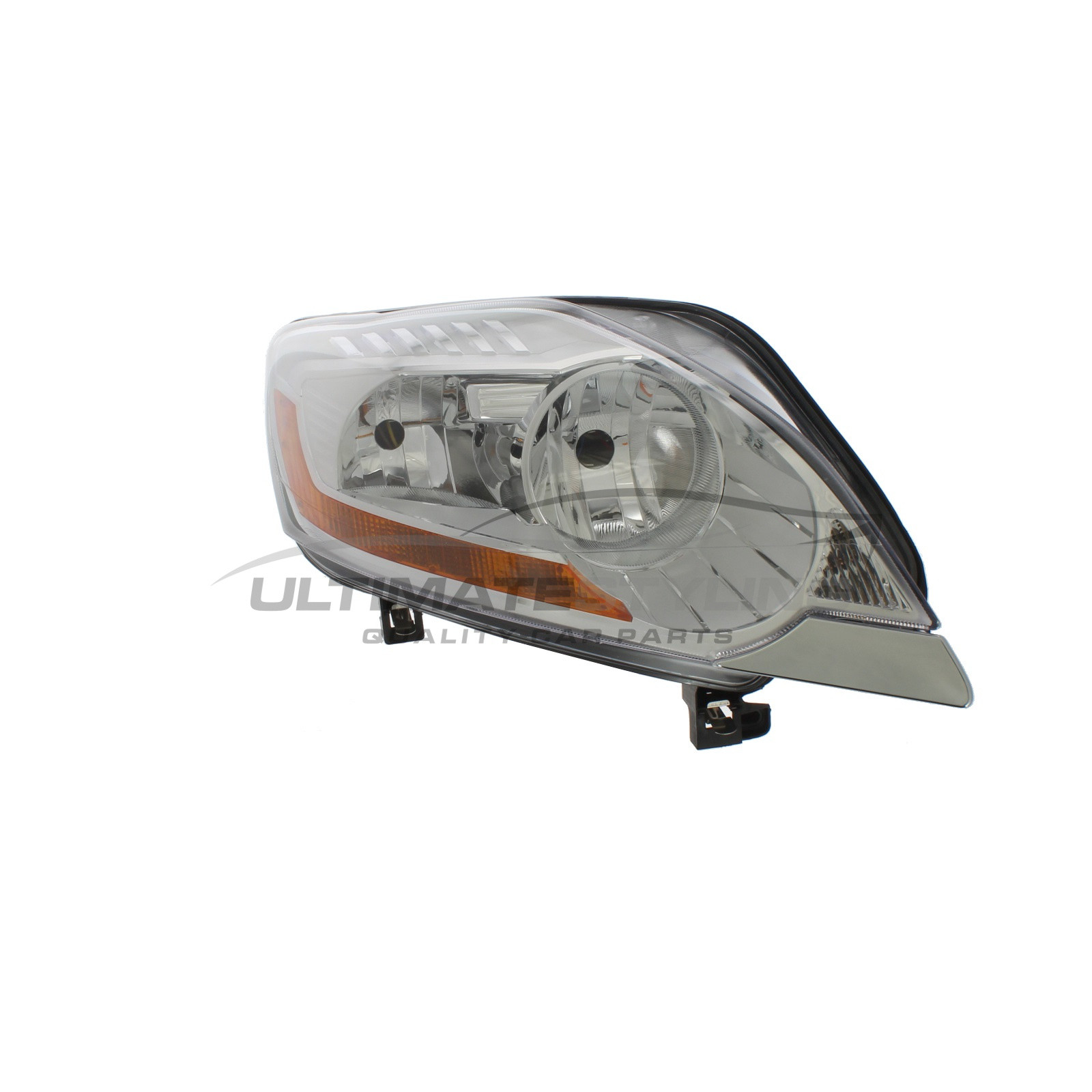 Ford Kuga 2008-2013 Halogen, Electric With Motor, Chrome Headlight / Headlamp Including Amber Indicator Drivers Side (RH)