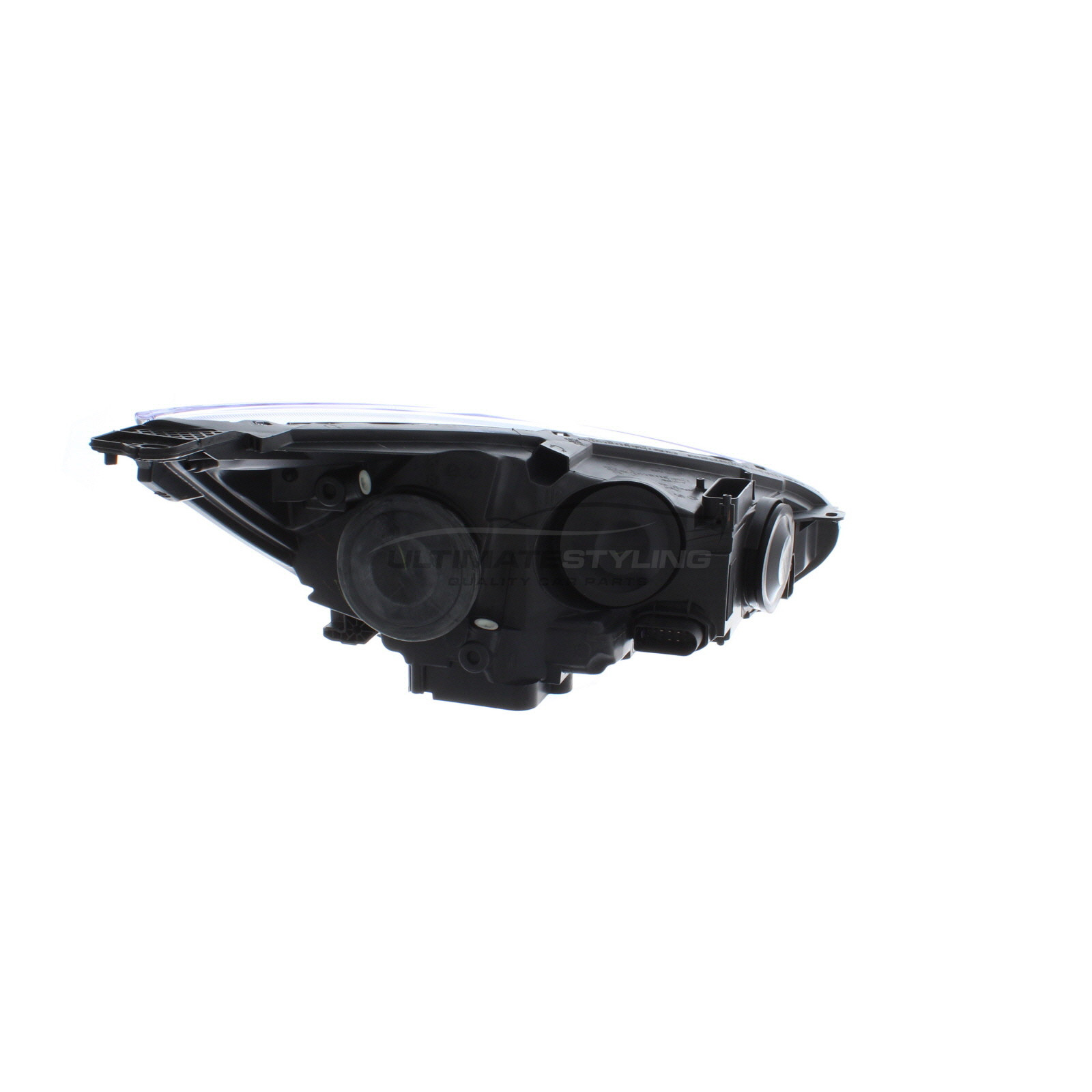 Ford Focus 2014-2018 Halogen, Electric With Motor, Headlight / Headlamp with Chrome Surround Passengers Side (LH)