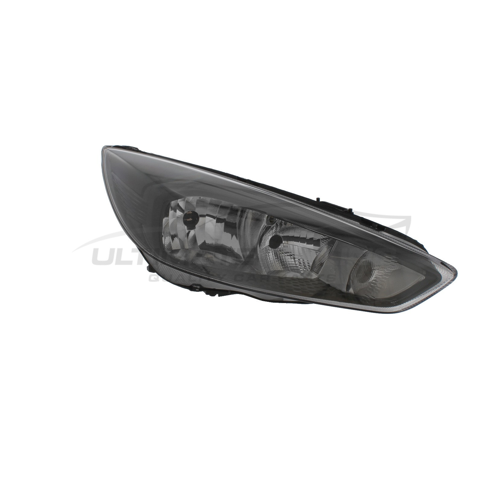 Ford Focus 2014-2018 Halogen, Electric With Motor, Headlight / Headlamp with Black Surround Drivers Side (RH)
