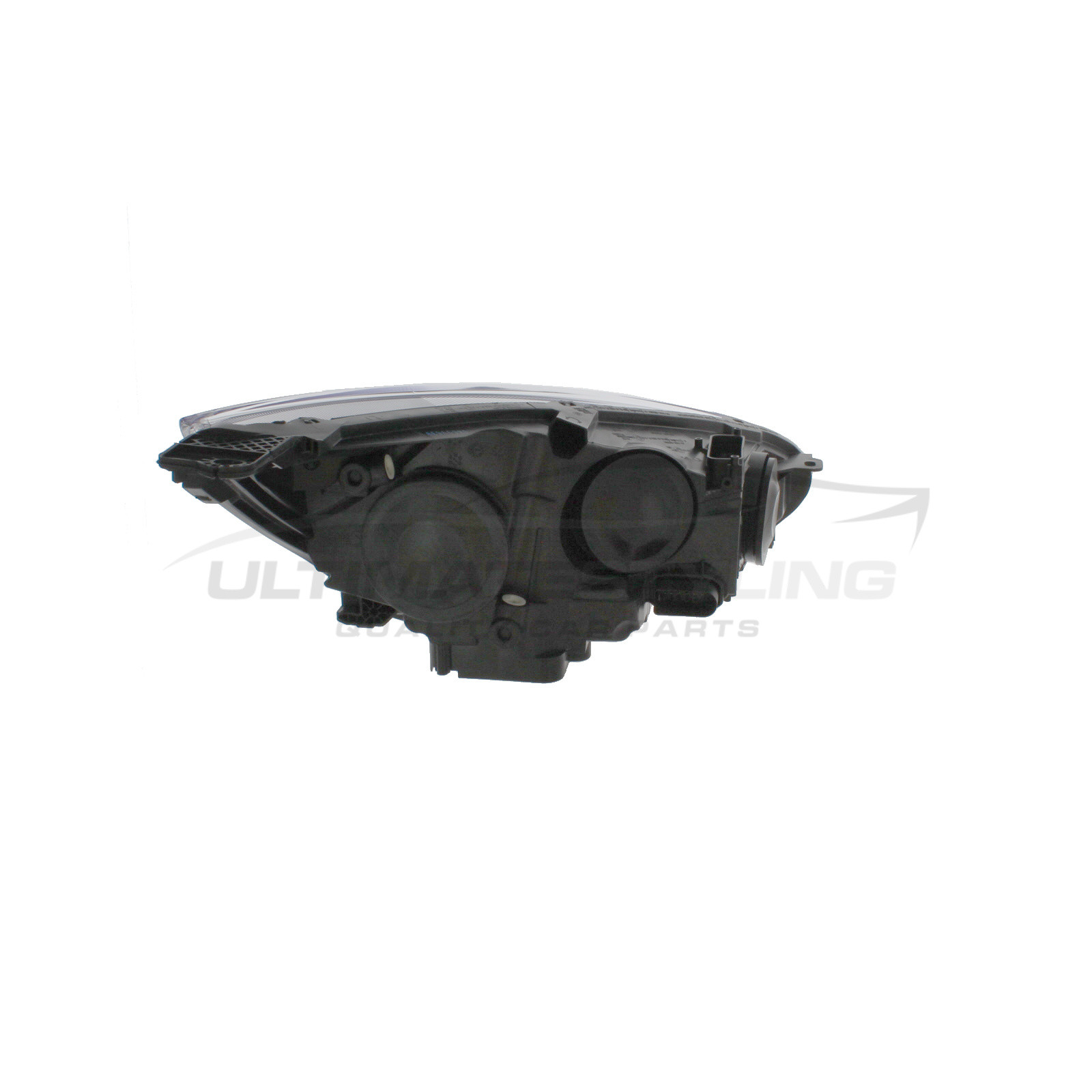 Ford Focus 2014-2018 Halogen, Electric With Motor, Headlight / Headlamp with Black Surround Passengers Side (LH)
