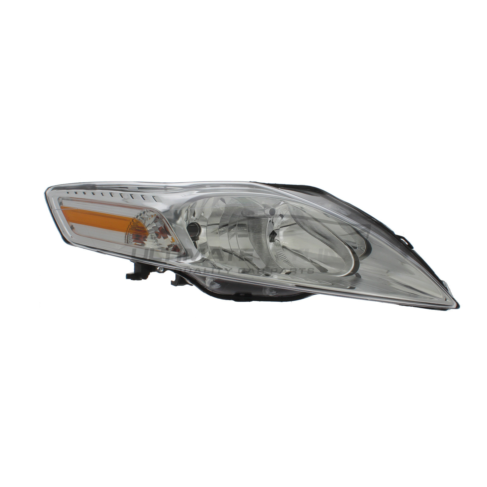 Ford Mondeo 2010-2015 Halogen, Electric With Motor, Chrome Headlight / Headlamp (Non-Projector Type) Drivers Side (RH)