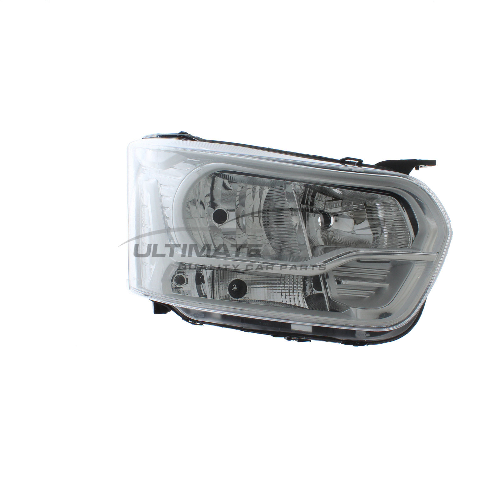 Ford Transit 2014-2019 Halogen, Electric With Motor, Chrome Headlight / Headlamp Drivers Side (RH)