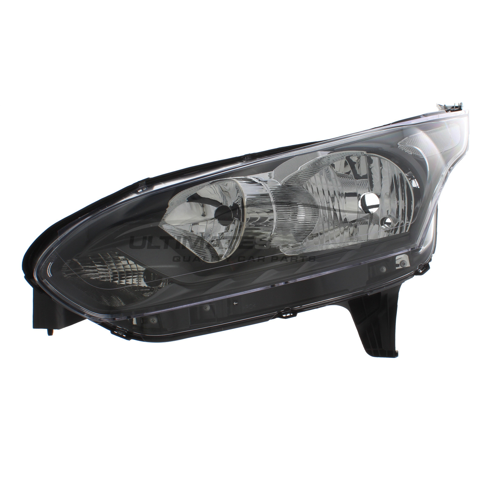 Ford Tourneo Connect, Transit Connect 2013-2018 Halogen, Electric With Motor, Black Headlight / Headlamp Including Clear Indicator Passengers Side (LH)