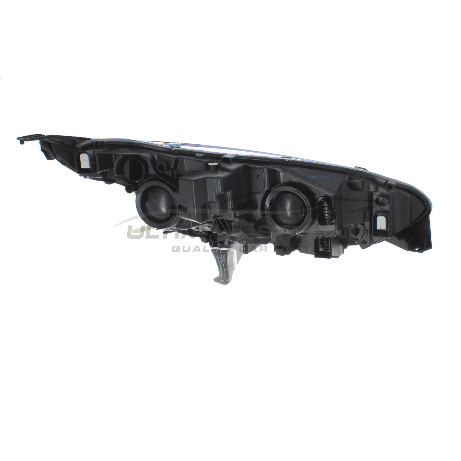 Ford Tourneo Connect, Transit Connect 2013-2018 Halogen, Electric With Motor, Black Headlight / Headlamp Including Amber Indicator Passengers Side (LH)