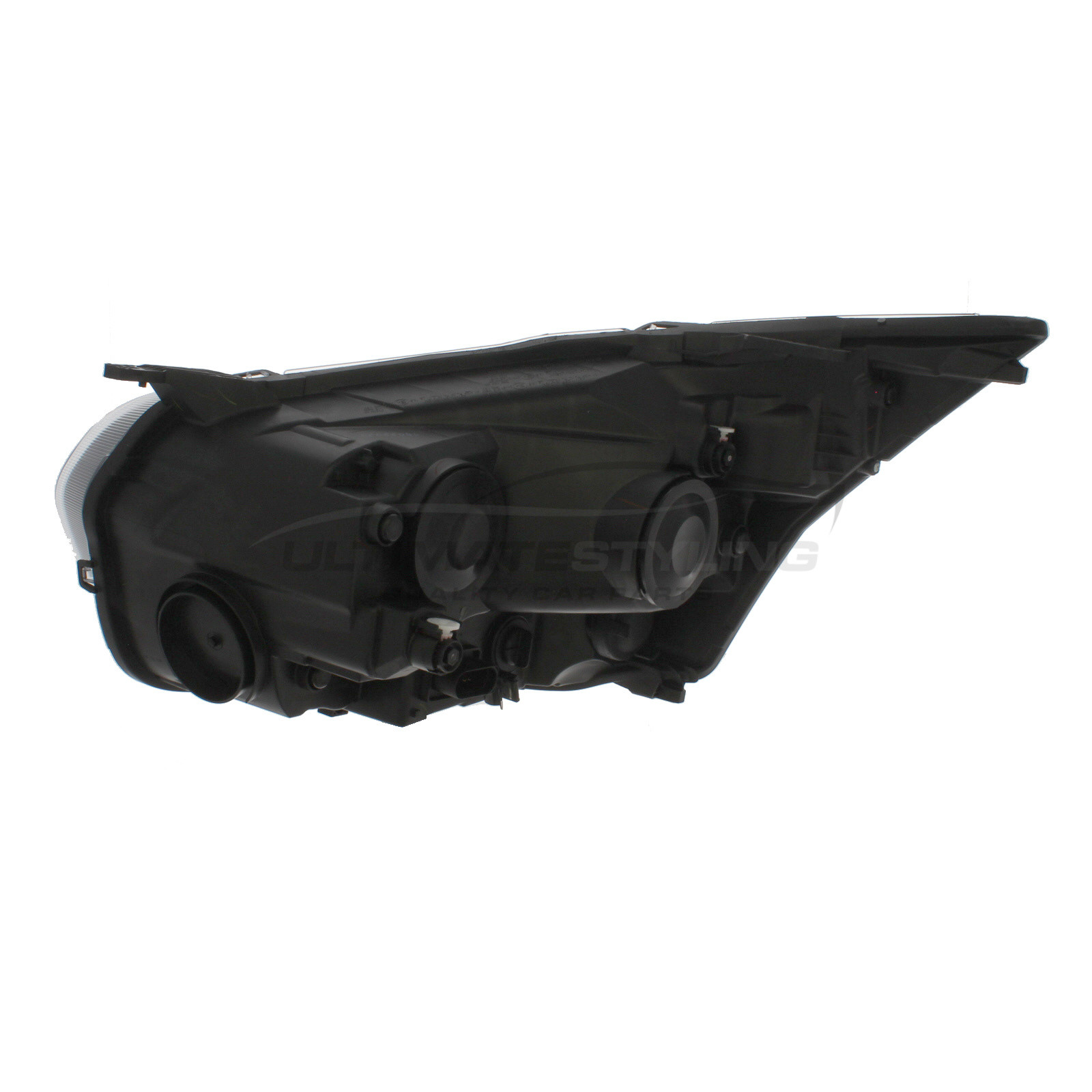 Ford Transit 2016-> Halogen, Electric With Motor, Black Headlight / Headlamp Drivers Side (RH)