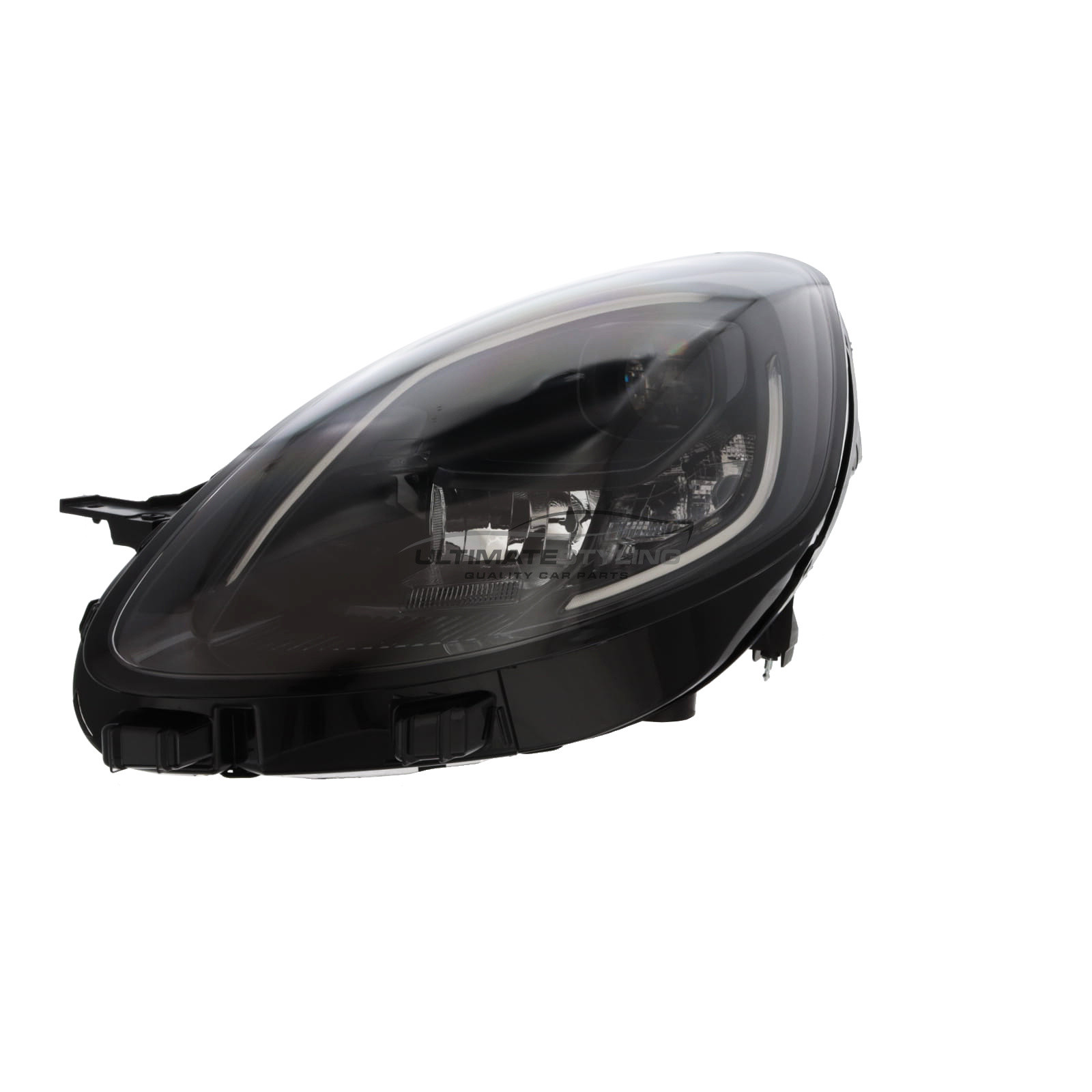Ford Puma BX726 2019-2025 Headlight / Headlamp - Black Inner - Halogen With LED Daytime Running Light - Projector Type - Electric Motor Included - Passengers Side Nearside Left Hand