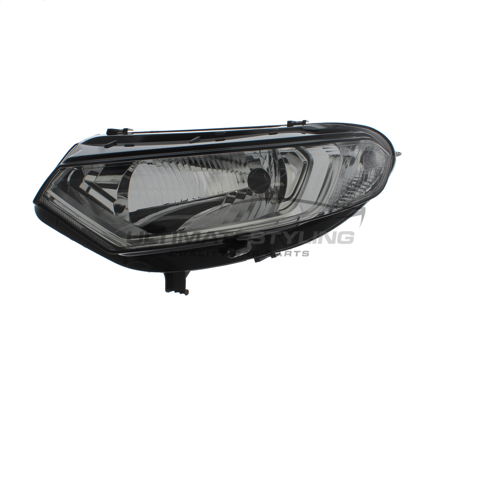 Ford EcoSport 2013-2018 Halogen With LED Daytime Running Lamp, Electric With Motor, Chrome Headlight / Headlamp Passengers Side (LH)