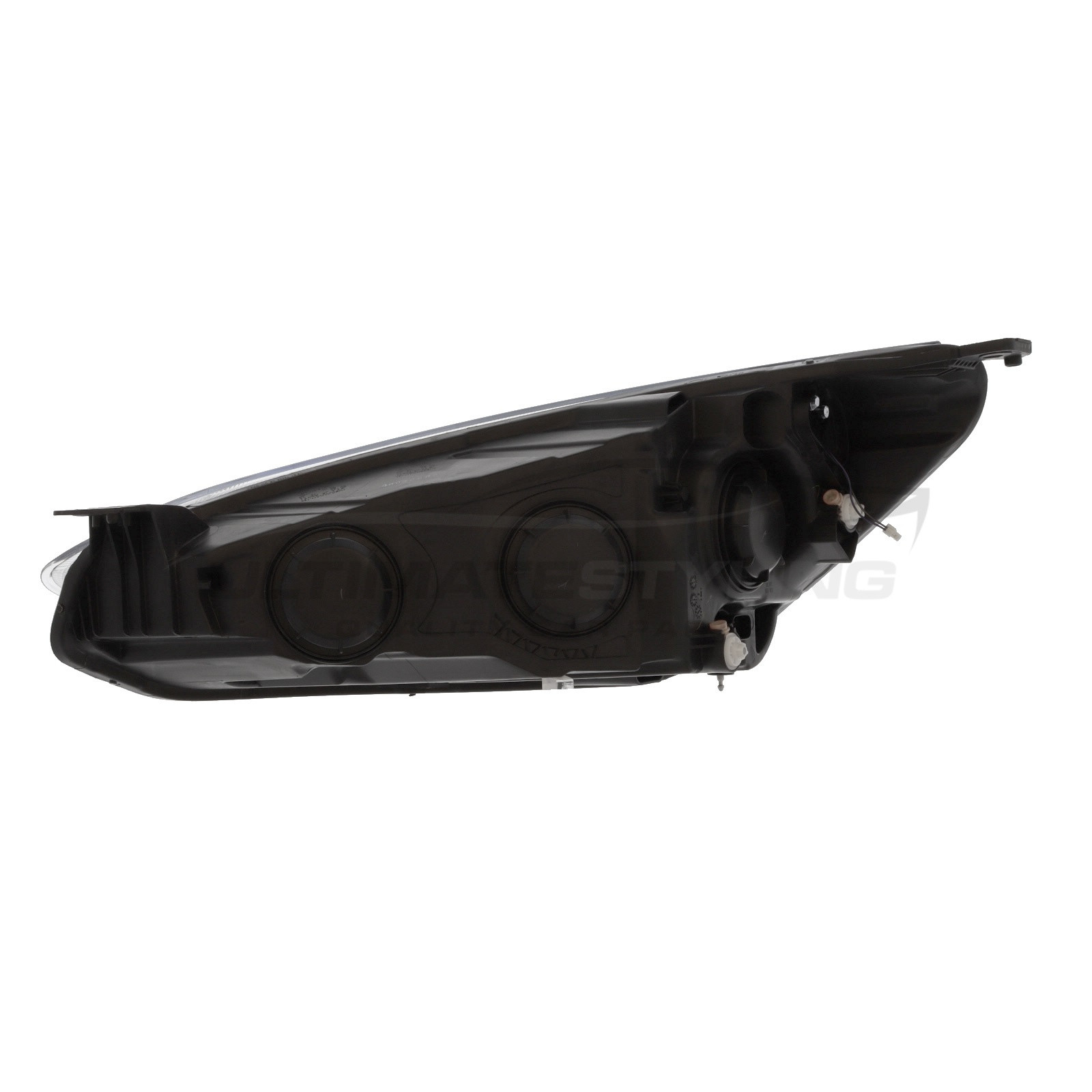 Ford Focus 2018-> Halogen With LED Daytime Running Lamp, Electric With Motor, Chrome Headlight / Headlamp Drivers Side (RH)