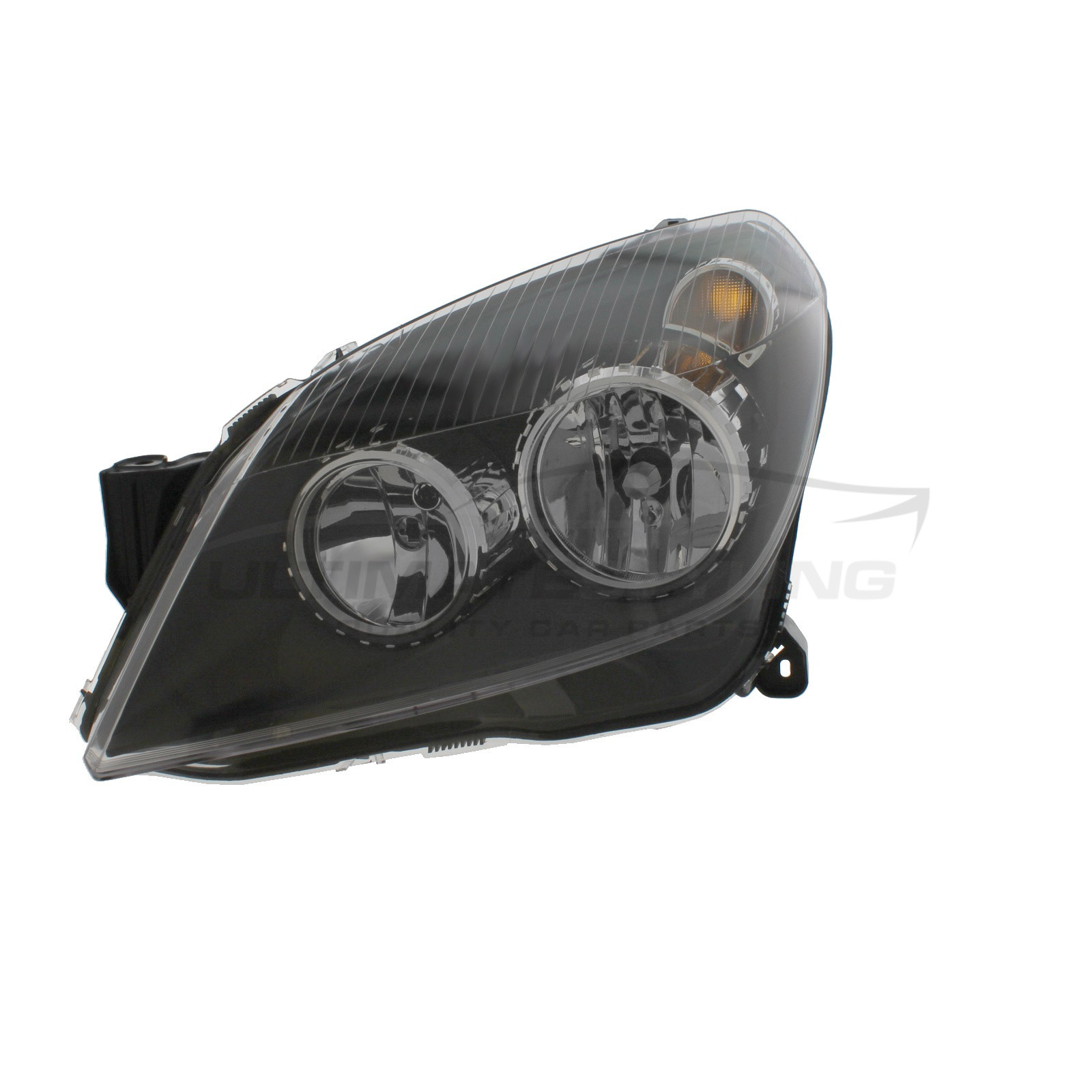 Vauxhall Astra H 2004-2007 Halogen, Electric With Motor, Black Headlight / Headlamp Passengers Side (LH)