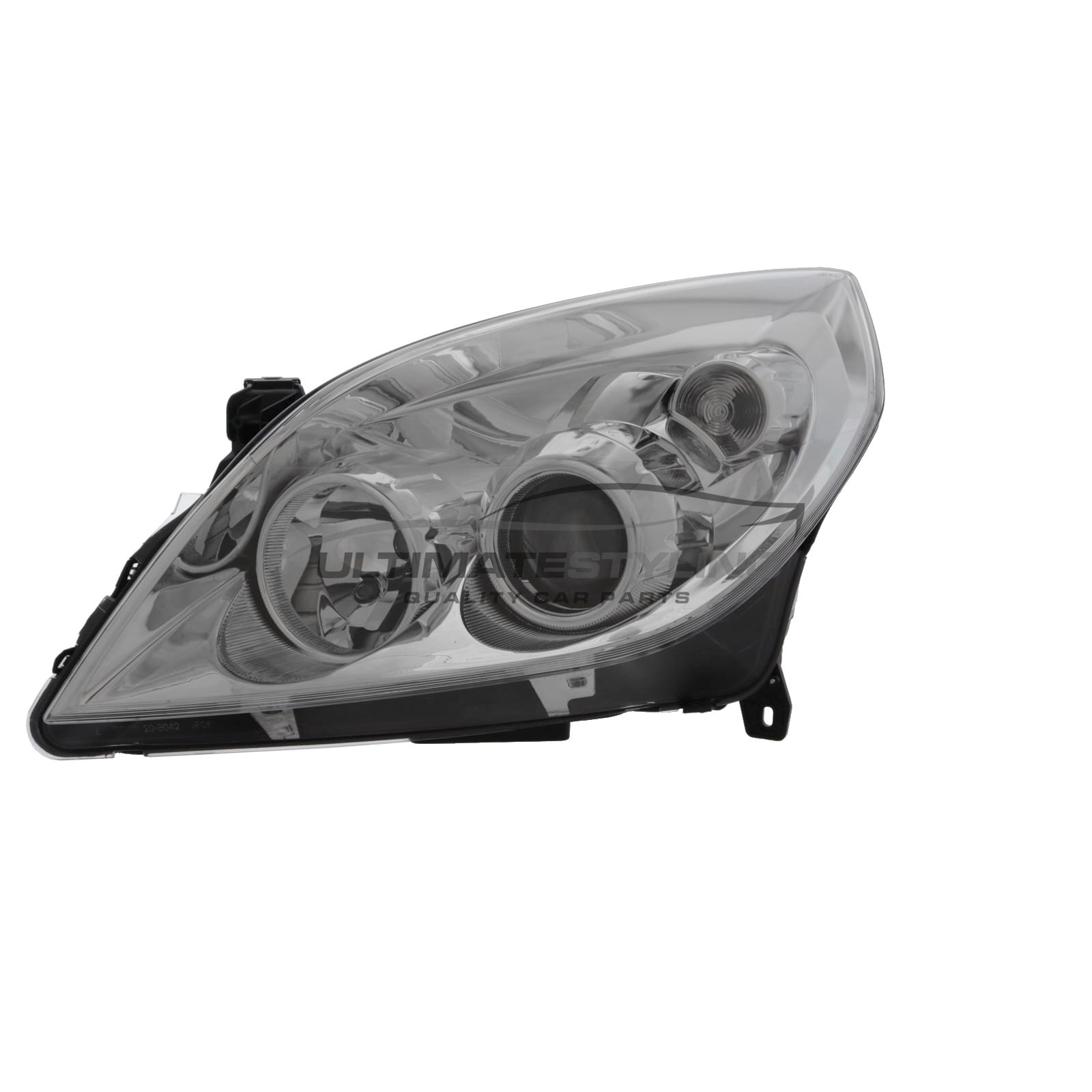 Vauxhall Signum 2005-2009, Vectra 2005-2009 Halogen, Electric Without Motor, Chrome Headlight / Headlamp (Projector Type) Passengers Side (LH)